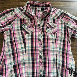 Womens button up Harley Davidson shirt